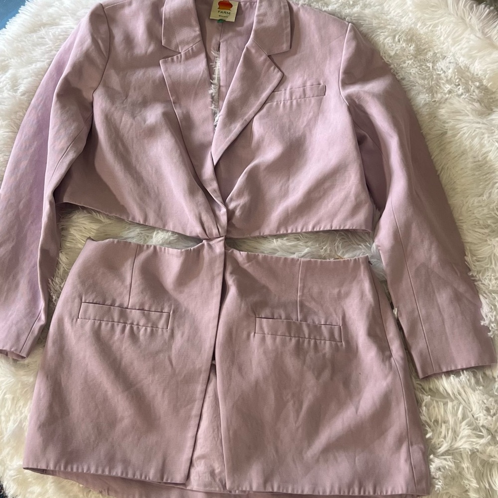 Farm Rio Lilac Cut Out Blazer - Picture 5 of 14
